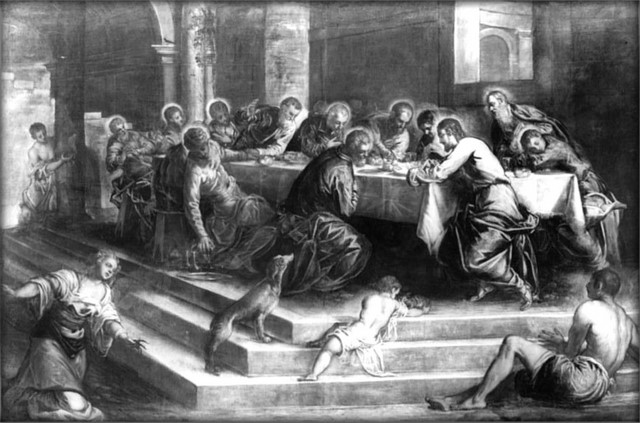 Ultima cena - Ultimo quarto del XVI secolo -  Jacopo  Robusti  detto Jacopo Tintoretto - Gallerie dell’Accademia - Venezia