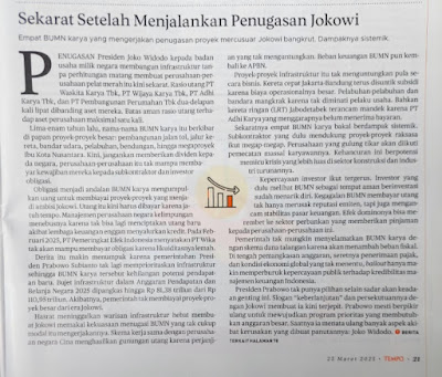 Sekaratnya BUMN Karya, Bambang Sulistomo: Beban Utang Harus Segera Diatasi