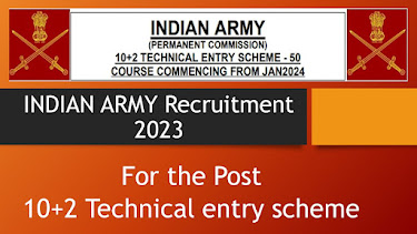 Indian army recruitment 2023 for the post 10+2 technical entry scheme-50