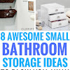 Bathroom Storage Ideas Diy : 20 Creative Storage Ideas For A Small Bathroom Organization : Use baskets, bins and jars for extra storage.