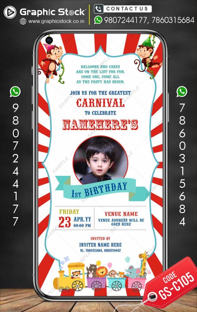 5th birthday invitation ecard