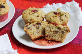 Food Lust People Love: These Cranberry Orange Pistachio Vegan Muffins tick all the right boxes, tender flavorful crumb, sticky fruit, crunchy nuts. They are a wonderful treat for all the family, even the vegans among you since they are dairy-free and eggless.