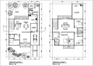 Denah Rumah Dengan Ukuran 8 x 10 Meter