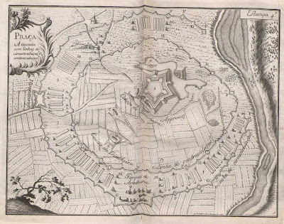 Praca - fort defense survey map 1729 Portugal