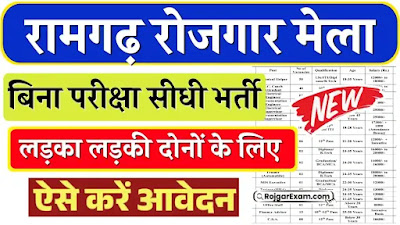 Rojgar Mela Ramgarh Registration 2025, Ramgarh Rojgar Mela, Jharkhand Ramgarh  Rojgar Mela 2025, रामगढ़ रोजगार मेला भर्ती कैंप, Ramgarh Rojgar Mela, रामगढ़ जिला रोजगार भर्ती कैंप