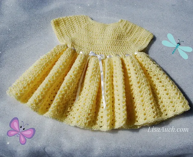 easy crochet baby dress pattern free