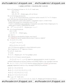 lise 1 9.sınıf matematik 1.dönem 2.yazılı soruları