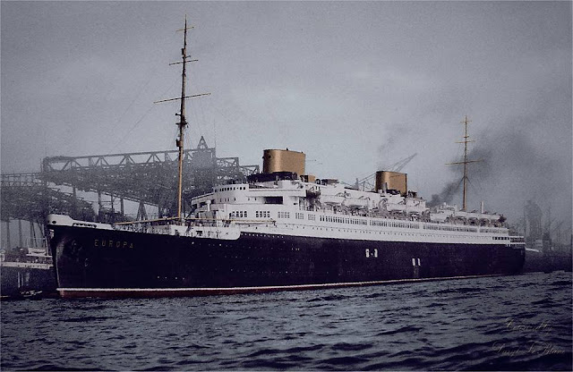 1930 ss ts Europa ready to sail