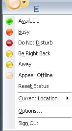 Appear Offline in Microsoft Office Communicator