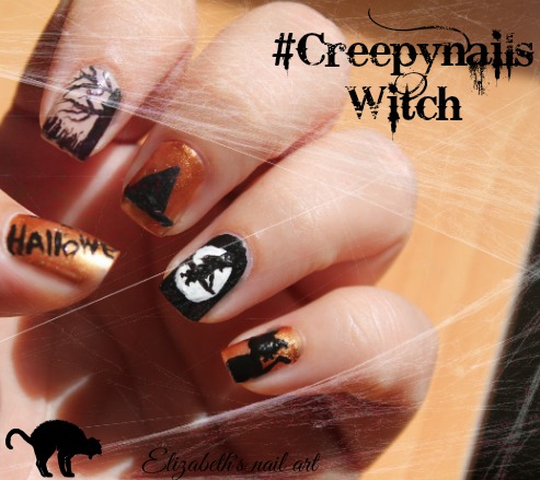 nail art halloween brujas