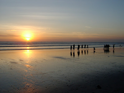 Sunset at Kuta Beach Bali Indonesia