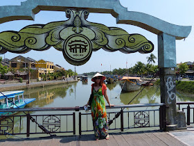 Me on the river bridge in Hoi An