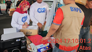 Pengurus MDMC Serahkan Donasi di Posko Pemprov Sulut