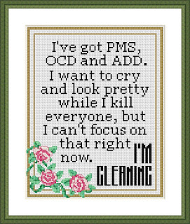 Funny quote cross stitch pattern