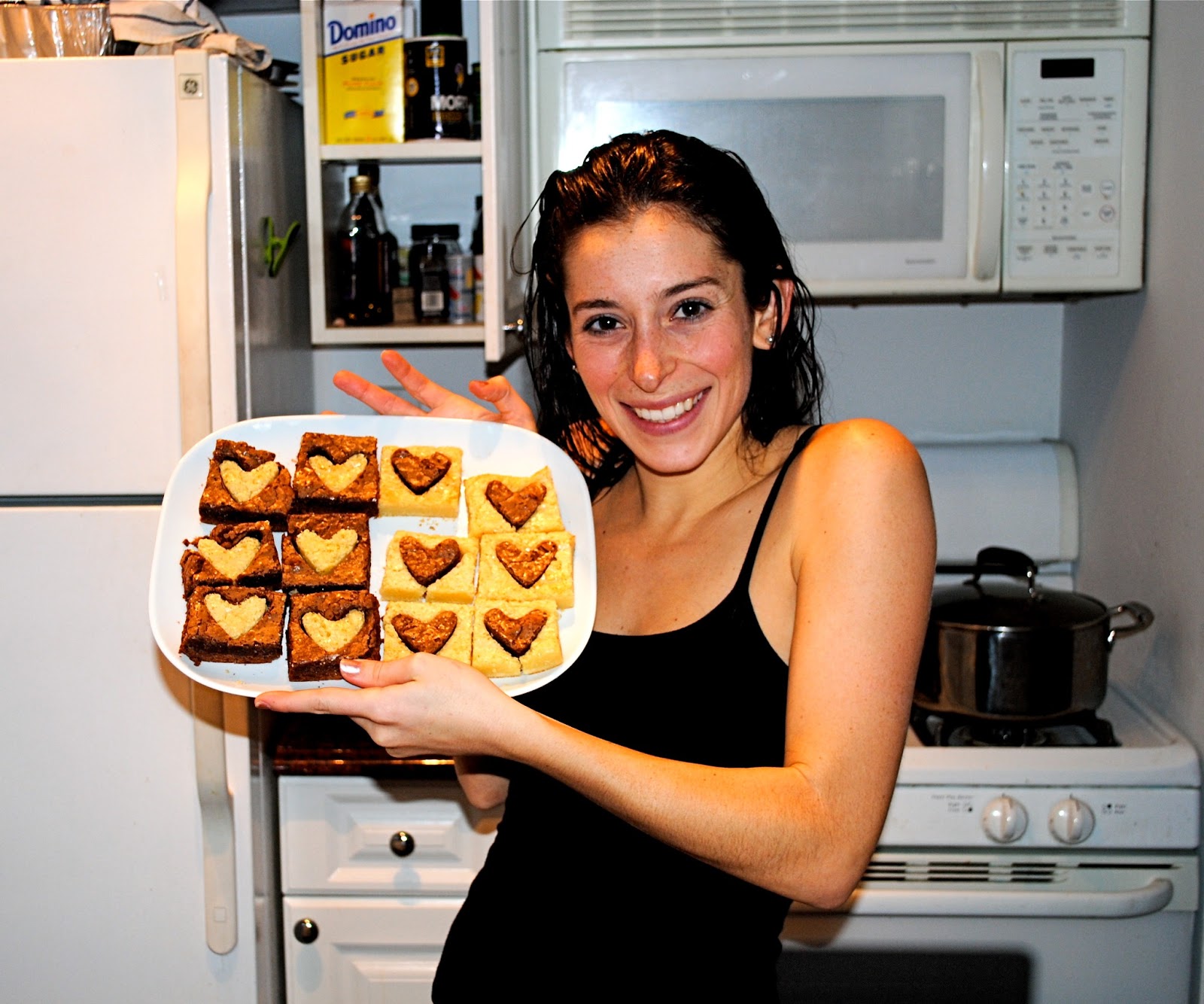 Twentysomething And The City White Dark Chocolate Heart Brownies