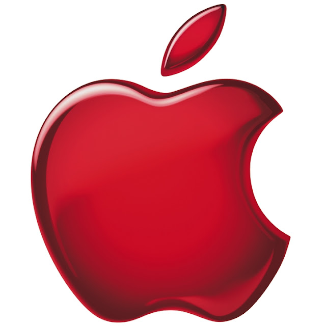 apple logo red