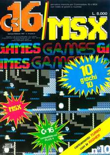 C16/MSX Games 10 - Gennaio & Febbraio 1987 | CBR 215 dpi | Mensile | Videogiochi
Forse una delle poche riviste riviste in Italia a dedicarsi attivamente al supporto del Commodore 16 e del Plus 4; conteneva un mix fra giochi commerciali, oppurtunamente modificati, e programmi originali creati da autori italiani e stranieri.