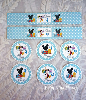 kit mickey mouse turqueza