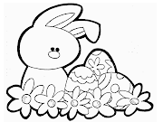 funny bunny and easter coloring pages