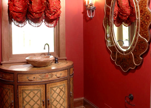 Desain Kamar Mandi Unik Bernuansa Warna Merah Desain Kamar Mandi Unik Bernuansa Warna Merah