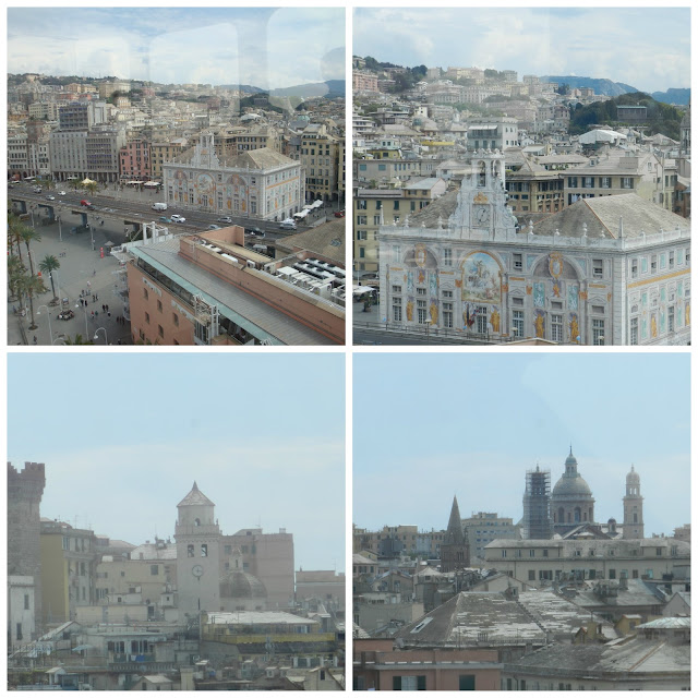 Gênova vista do Bigo - elevador panorâmico no porto antigo