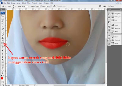 Cara Mudah Memerahkan Bibir Menggunakan Adobe Photoshop