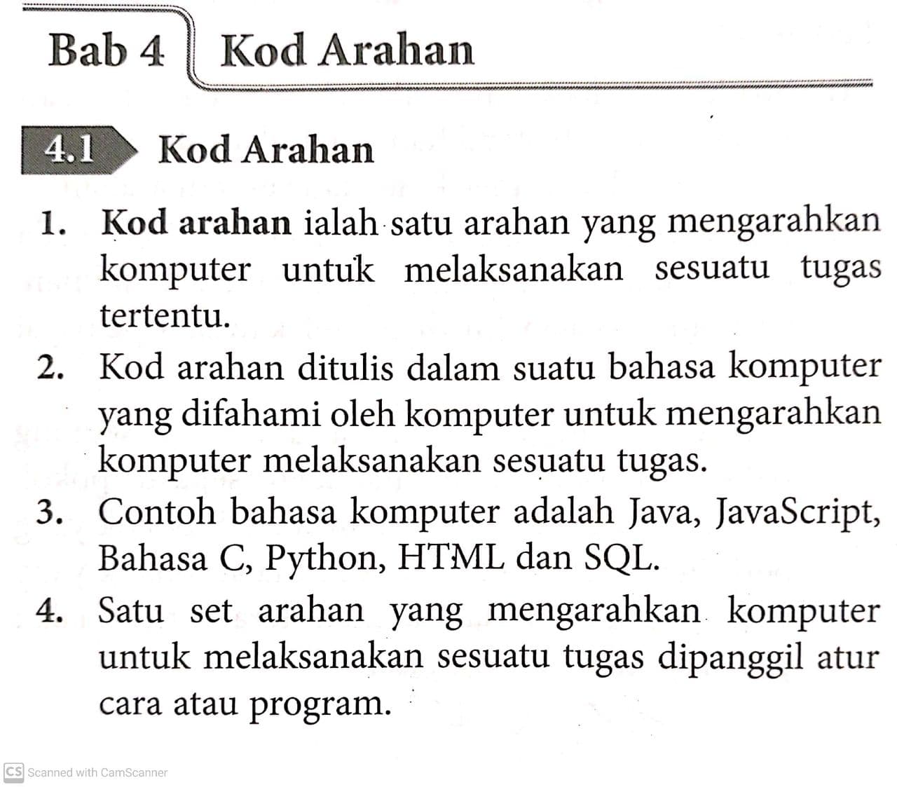 BAB 4 (KOD ARAHAN) ~ Blog Cikgu Karim