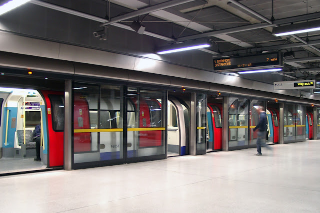 Jubilee Line platform, Canada Water Underground Station, Rotherhithe, London