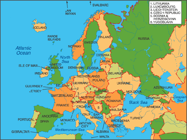 world map europe. to my own little world.