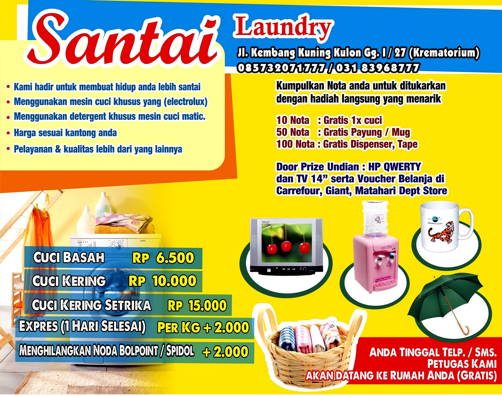  Desain  Brosur  Laundry Cdr  Contoh Banner