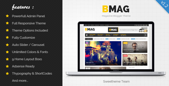 BMAG – Magazine Responsive Blogger Template