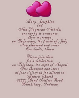 Phrases for Wedding Invitations