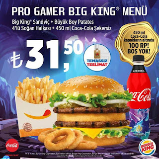 burger king menü fiyat kampanya paket servis sipariş 2021