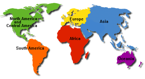 World Map Continents Labeled. world map continents