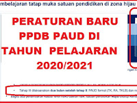 PERATURAN BARU DALAM PPDB PAUD TAHUN PELAJARAN 2020/2021