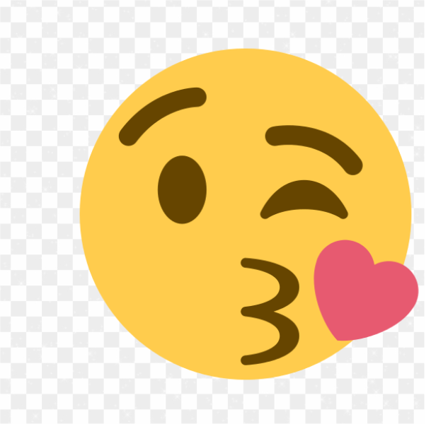 Emoji beso volado png transparente