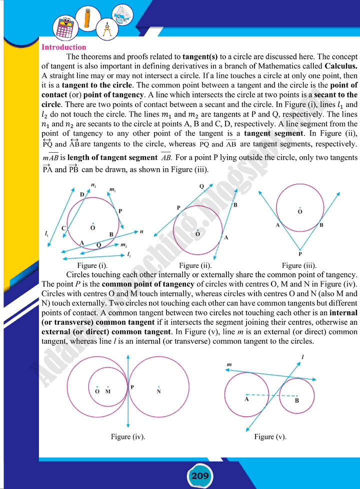 tangents-of-a-circle-mathematics-class-10th-text-book