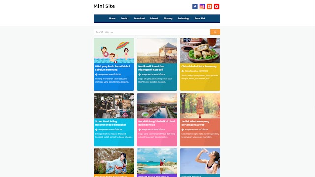 Mini Site - Latest Version Premium Blogger Template Free Download.