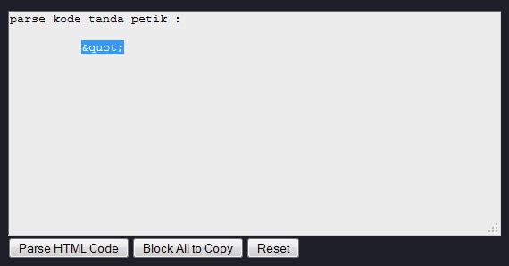 Parsing Kode HTML-PHP-Java Script/JS-H   TML Codes Parse Tool Parsing Kode HTML-PHP-Java Script/JS-HTML Codes Parse Tool