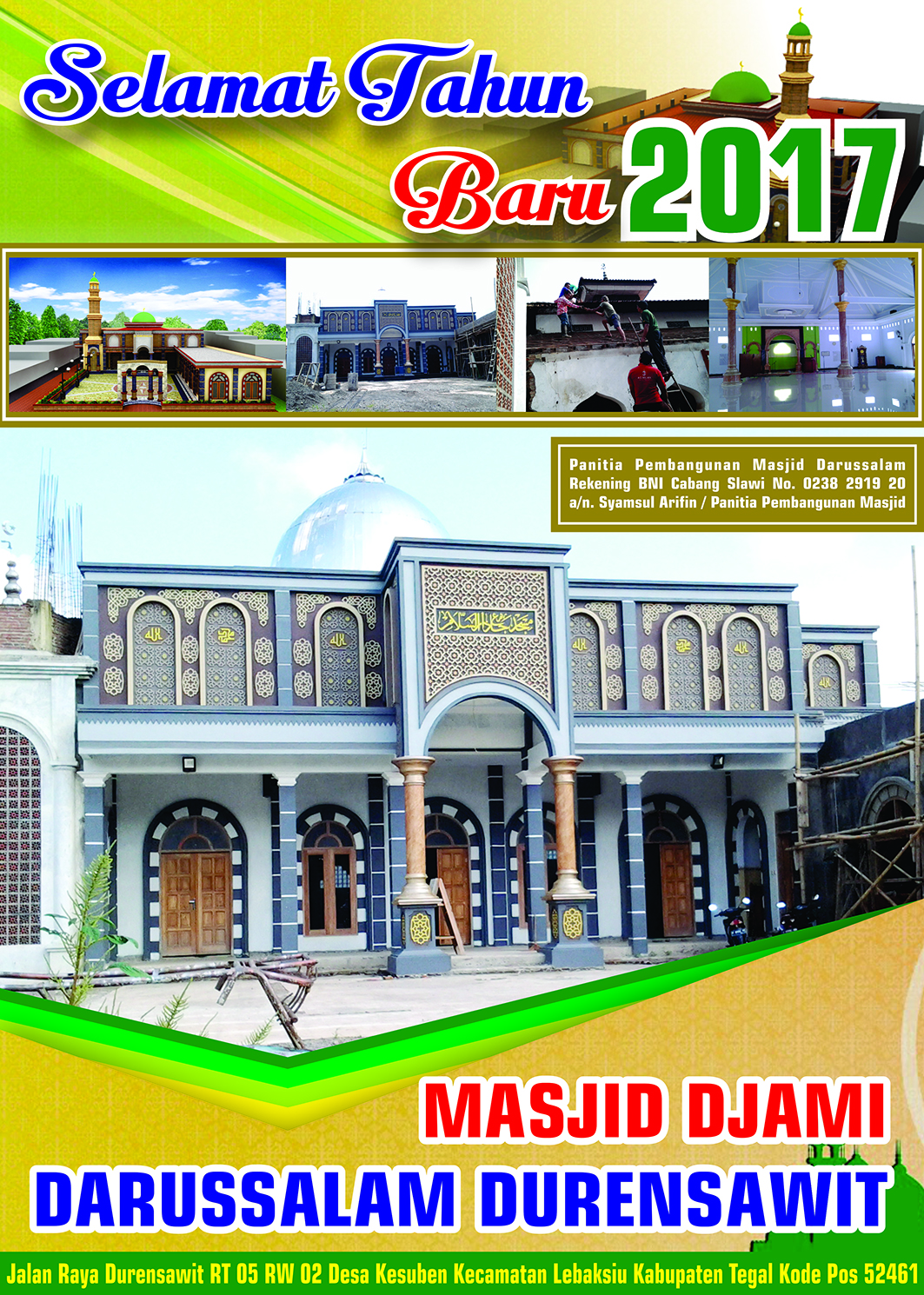 Contoh Desain Kalender Masjid Rumah Joglo Limasan Work