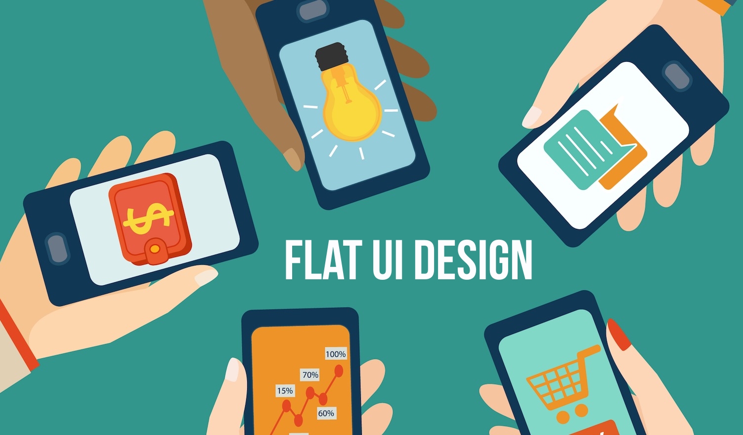 Flat Design Tren Desain  Grafis  Terkini yang Touch 