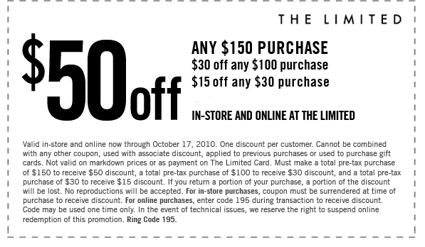 the limited coupons