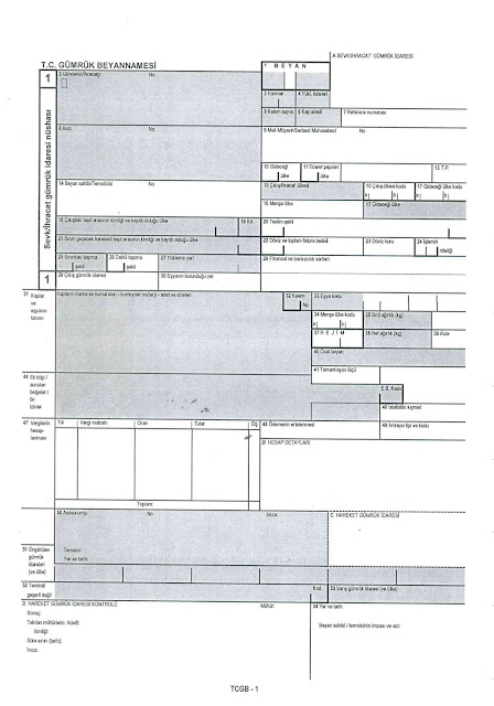 customs declaration, export declaration