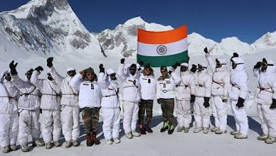सियाचिन ग्लेशियर भारत में सबसे ठंडी जगह