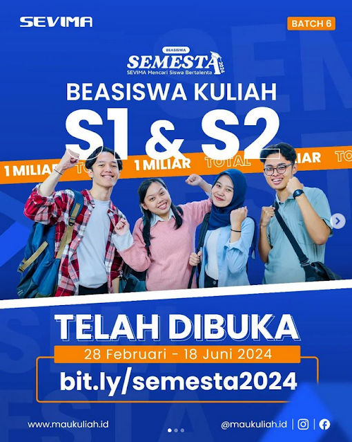 Beasiswa Semesta, Beasiswa Kuliah S1 dan S2