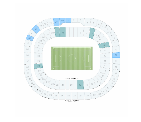 Estadio Akron zonas para partido de Guadalajara