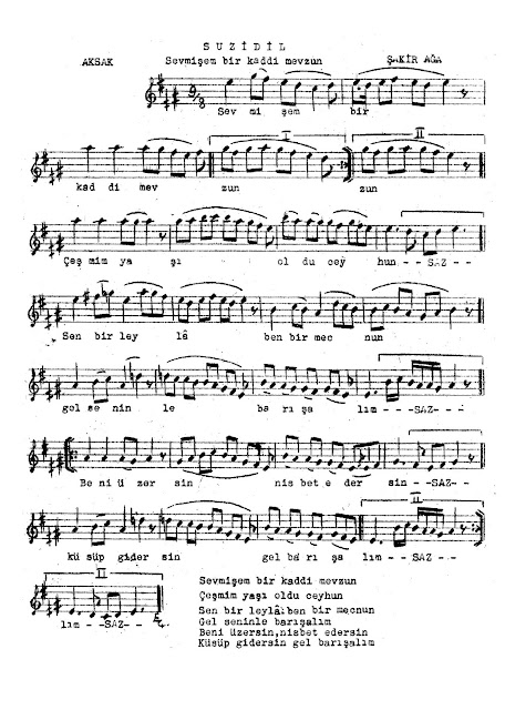 Sevmişim bir kadd-i mevzûn