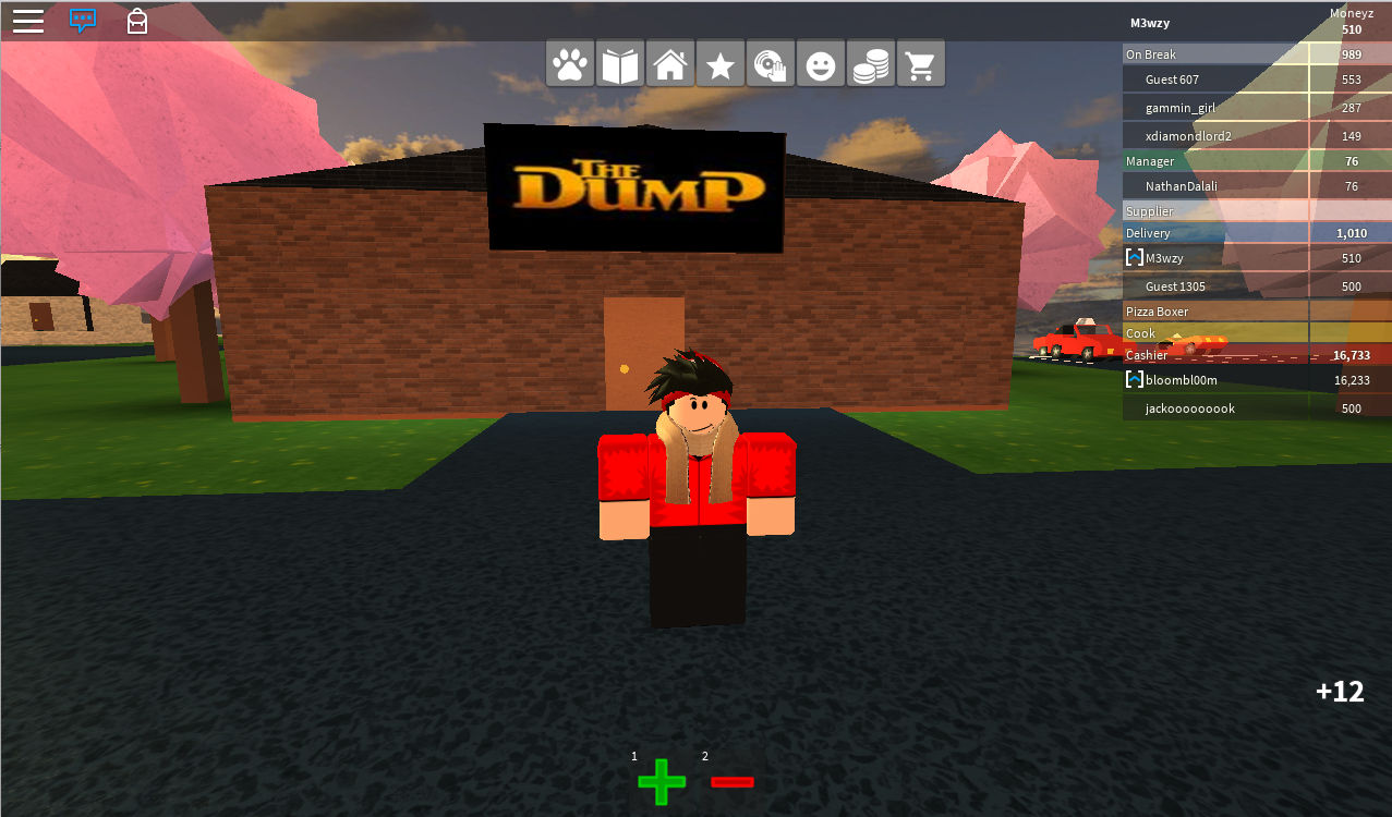 Roblox Game Guides Work At A Pizza Place - to find the dump exit the pizza shop and you ll probably find this in front of the parking lot enter the building and you ll find two clerks