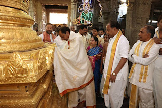 Telangana CM KCR at Tirumala