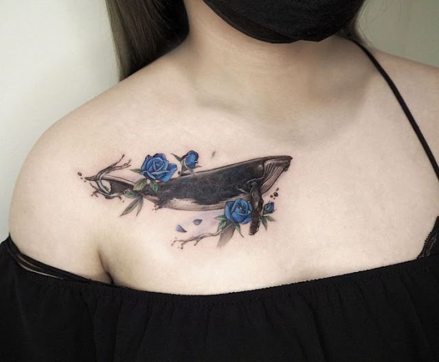 50 tatuagens de baleia para mulheres